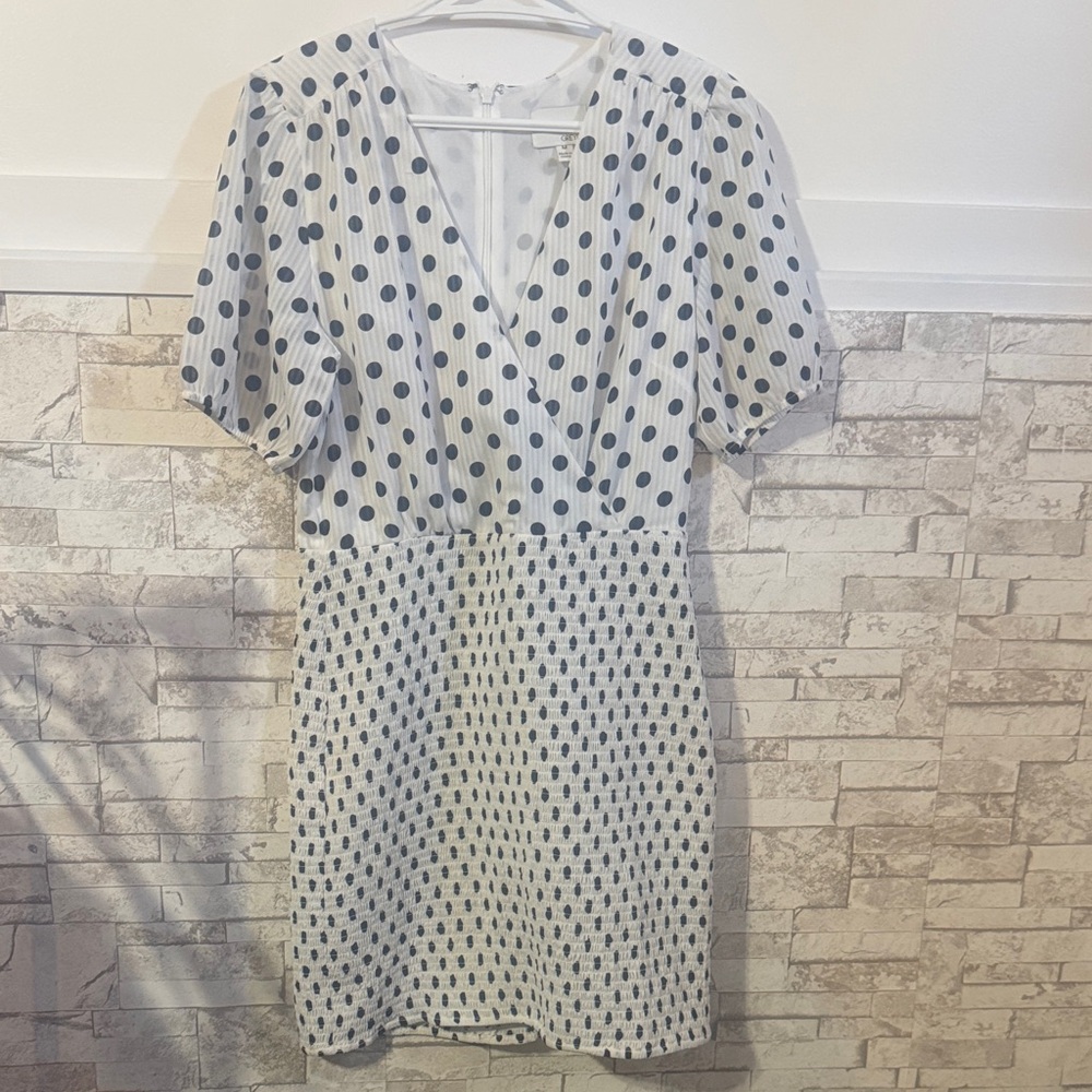 Greylin Black and White Polka Dot Midi Dress